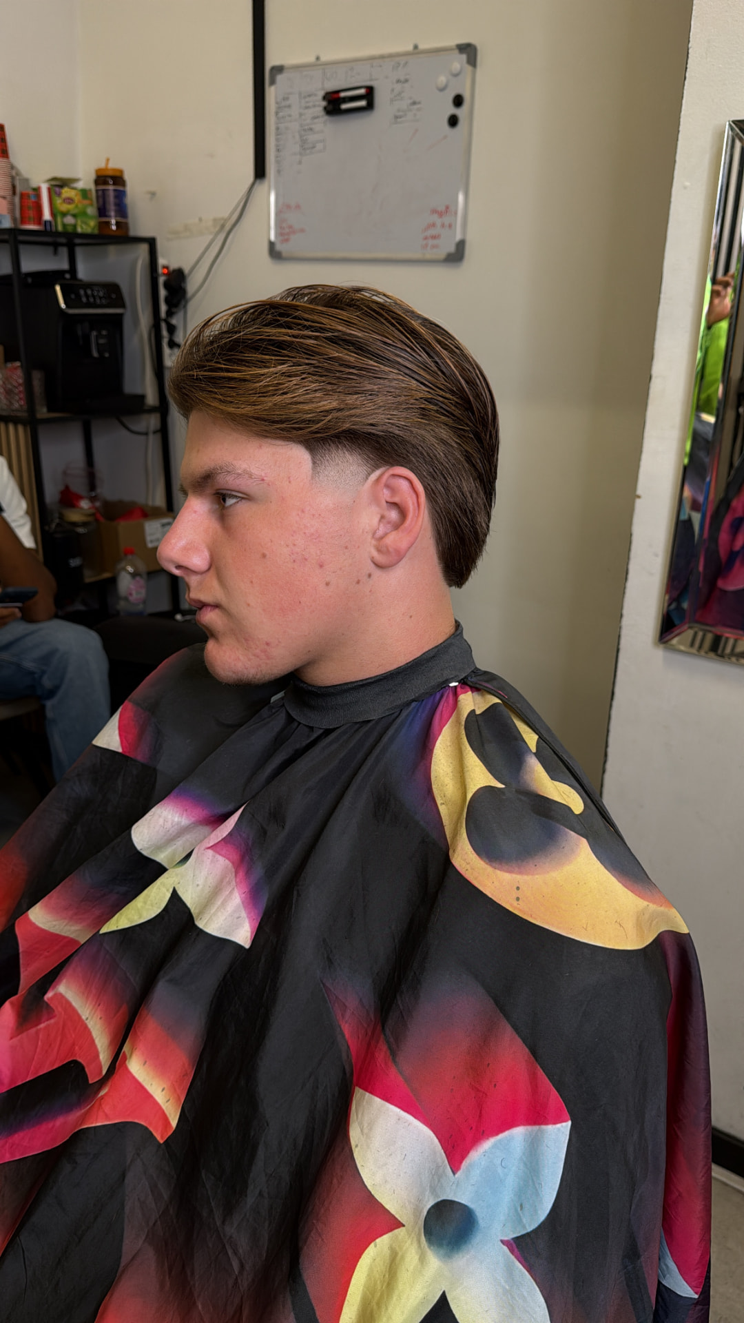Slick back met fade